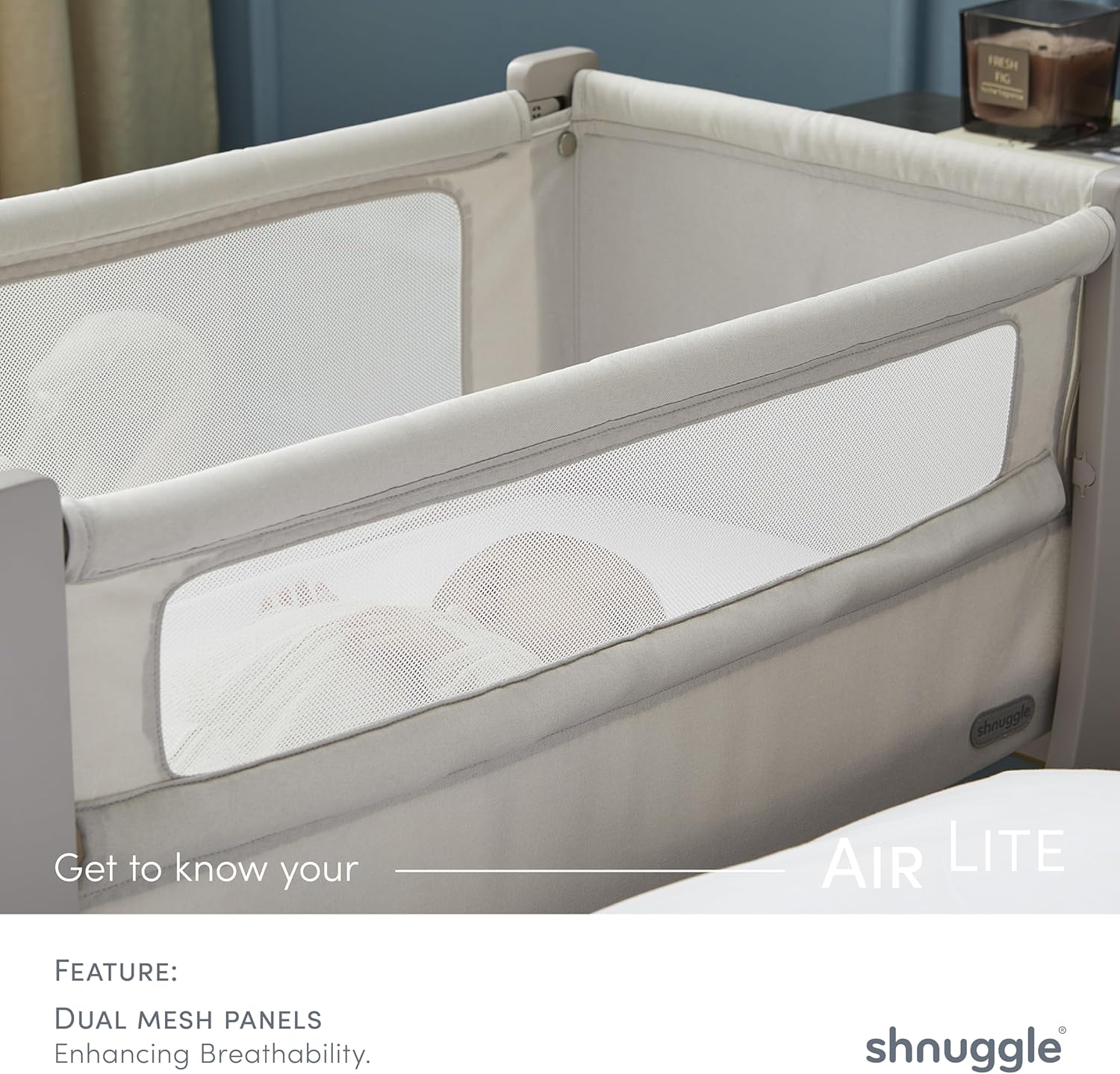 Shnuggle Air Lite Infant Bedside Bassinet