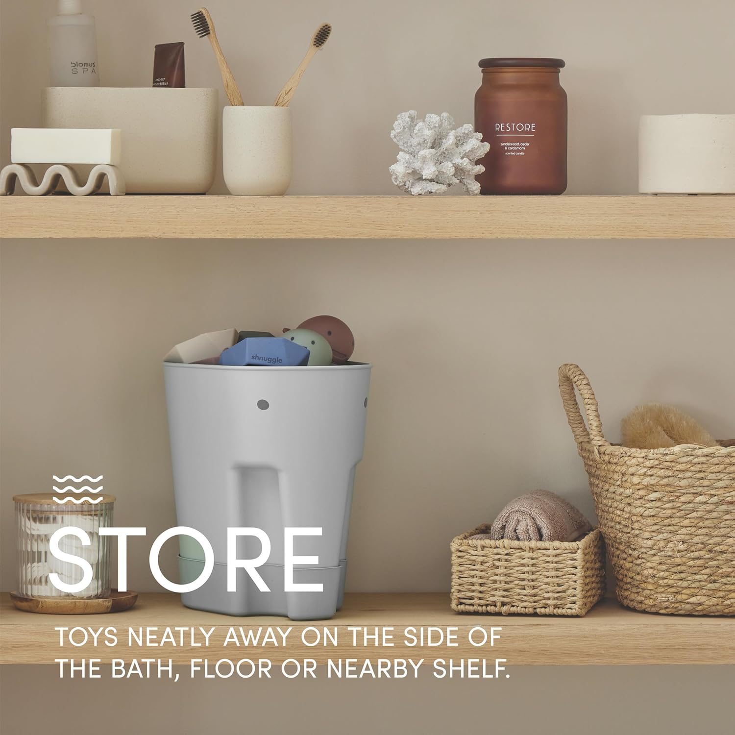 Shnuggle Splash & Play Bundle: Toddler Bath Tub & Accessories Bundle 5-Piece