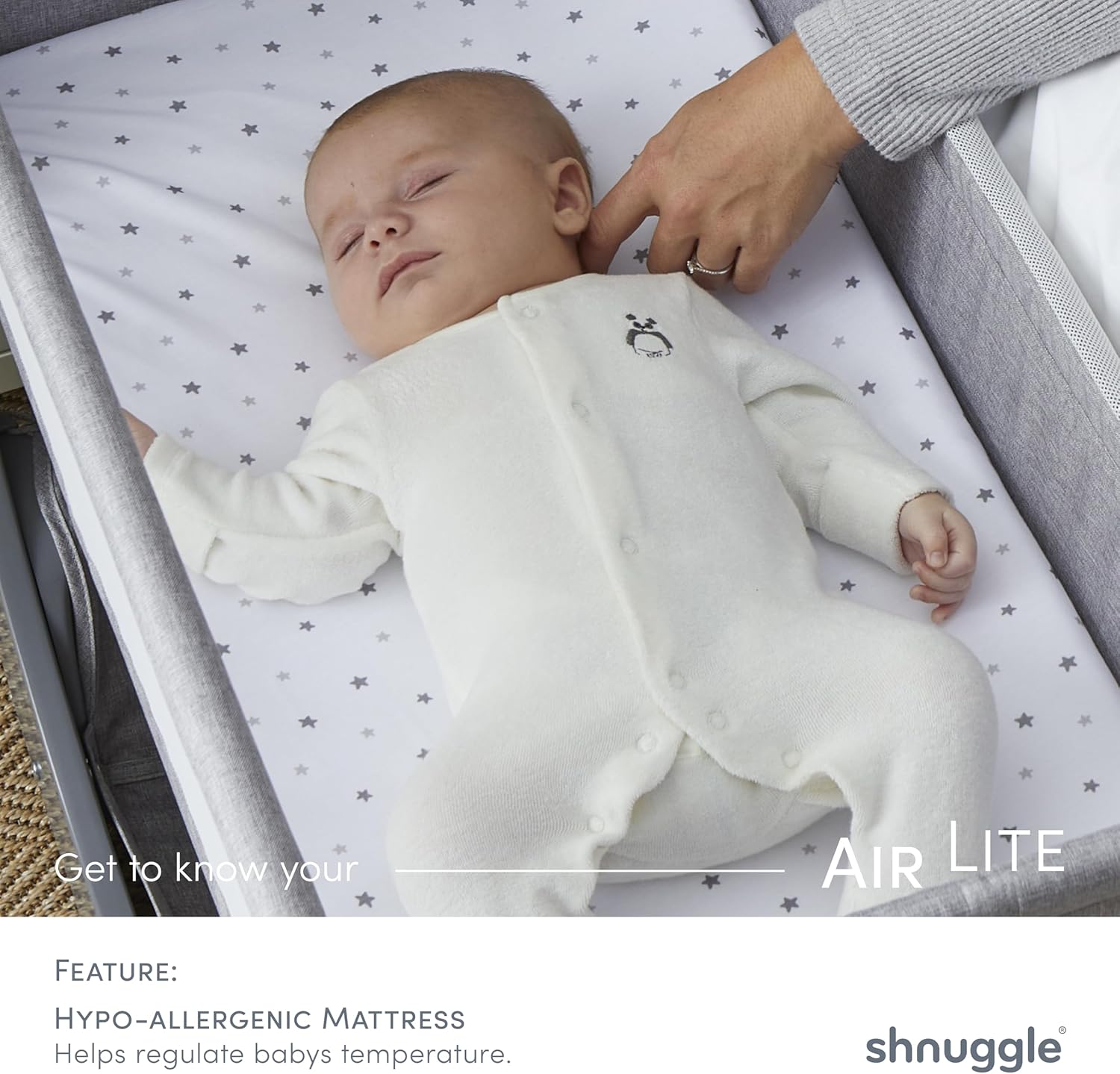 Shnuggle Air Lite Infant Bedside Bassinet