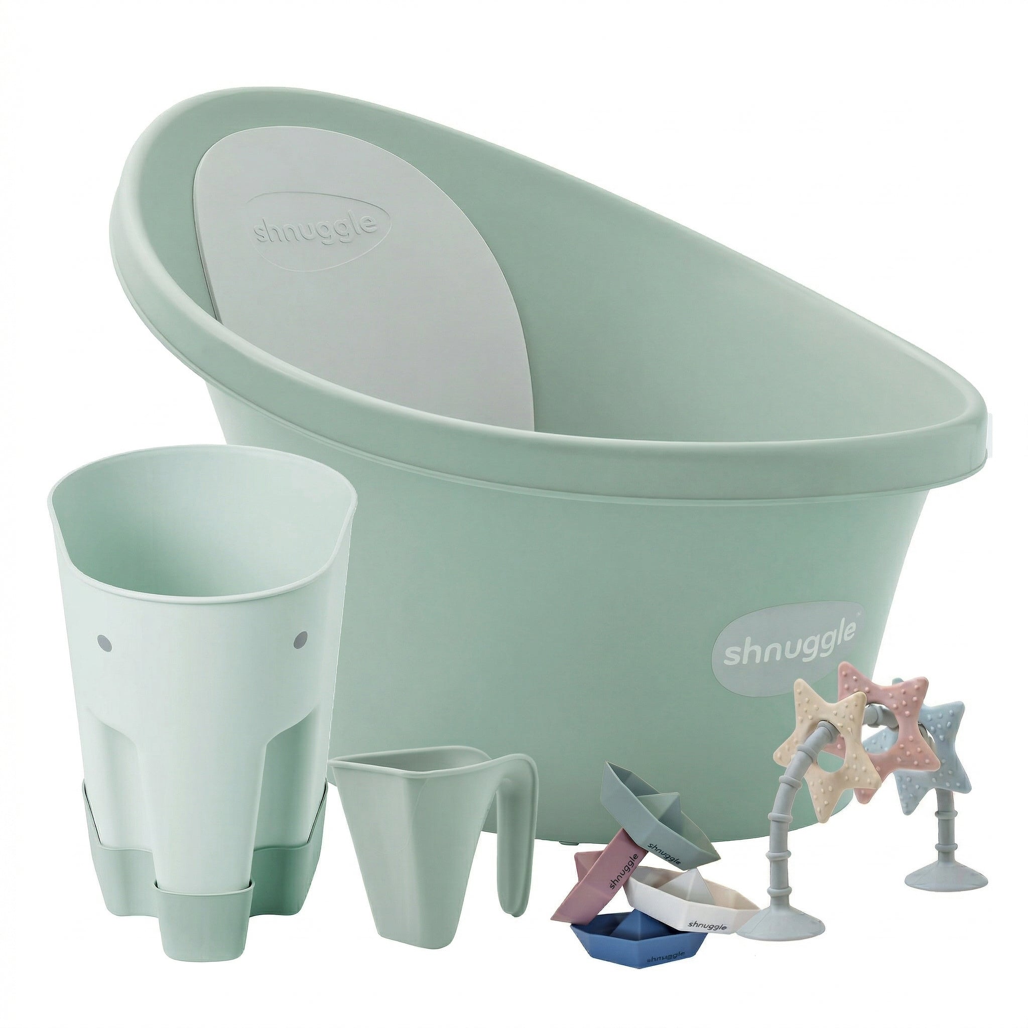Shnuggle Newborn Bundle: Baby Bath & Accessories Bundle - 5-Piece Set
