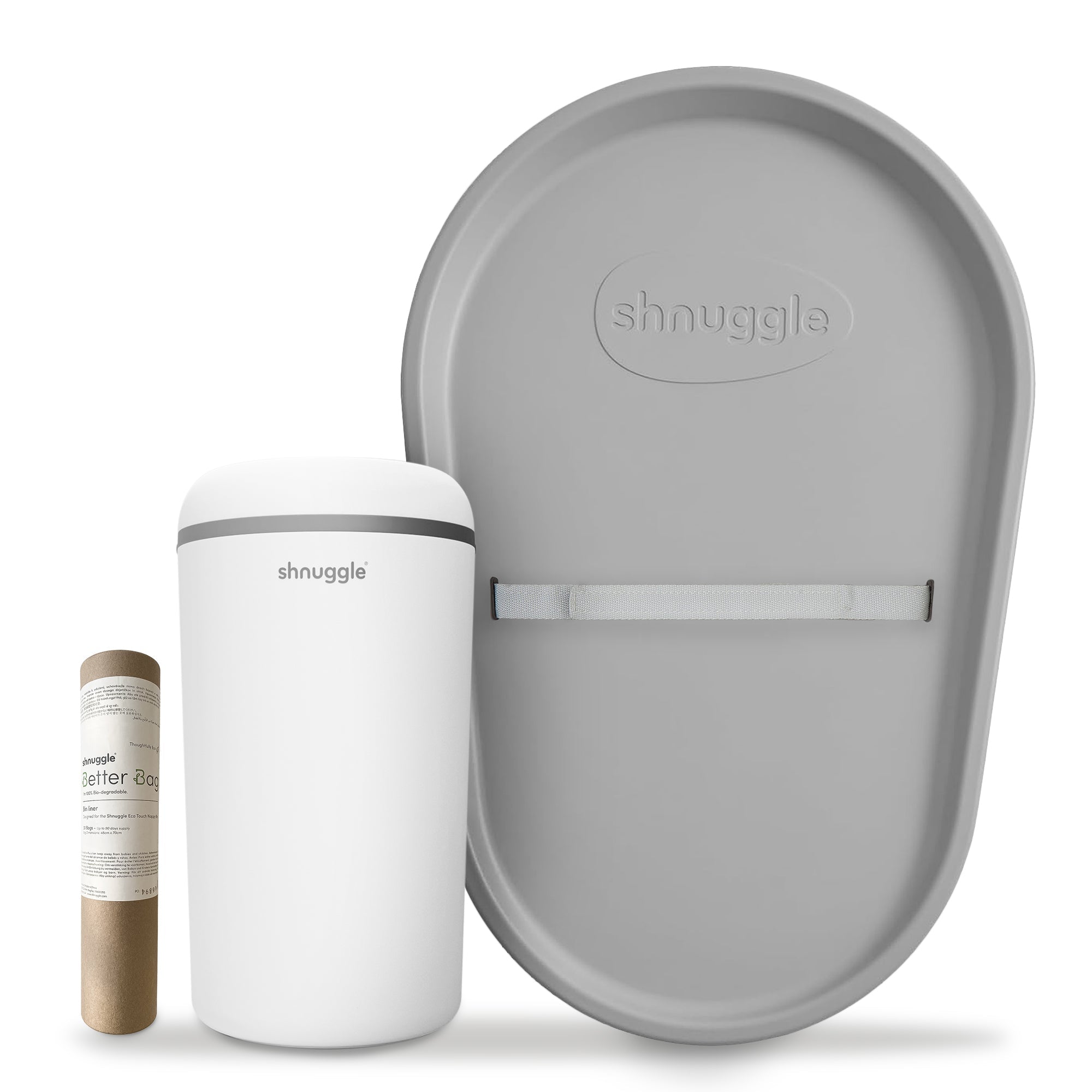Changing Essentials Kit: Shnuggle Changing Mat + Diaper Pail + Liners