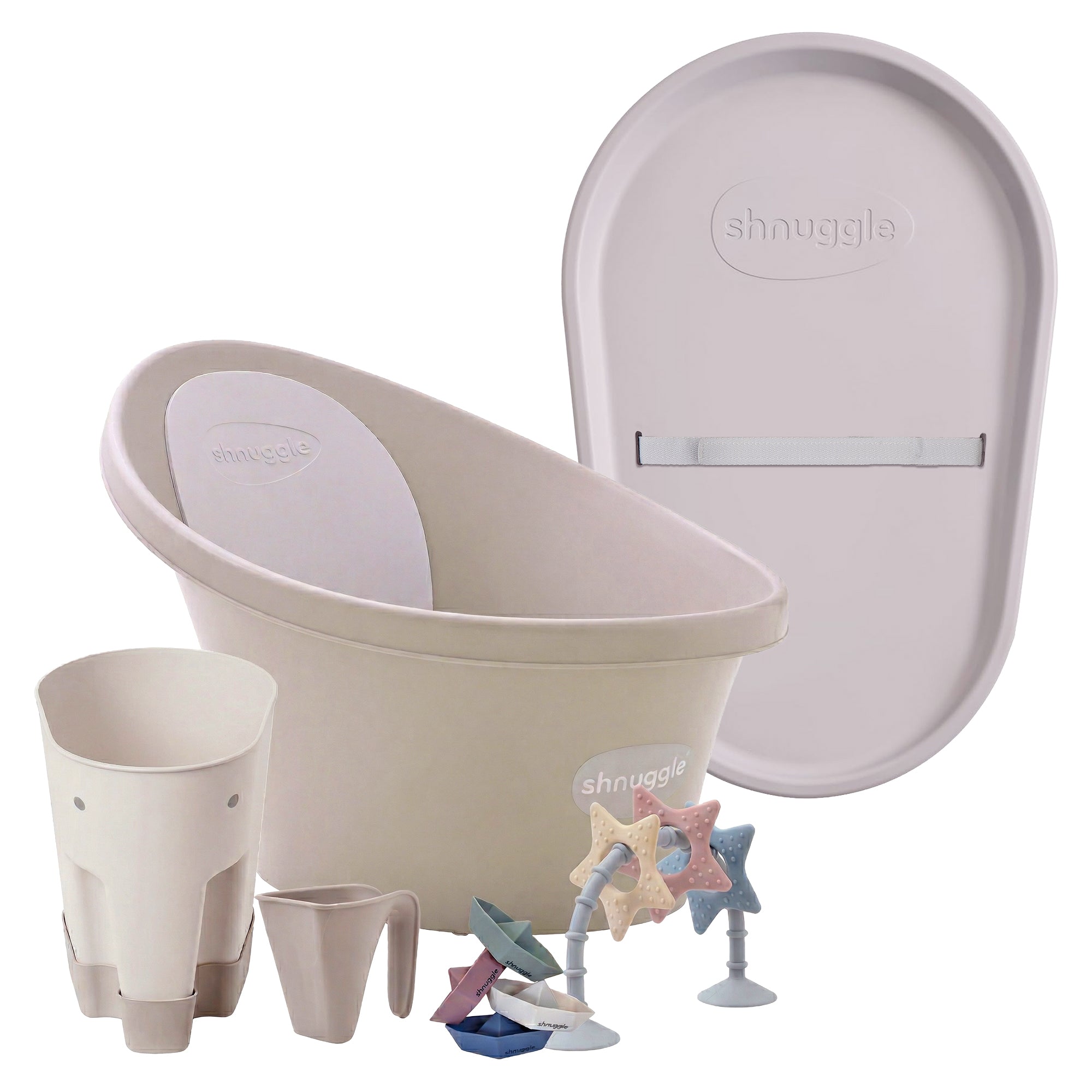 Shnuggle Bath & Change Bundle: Baby Bath & Changing Bundle + Accessories - 6-Piece Set