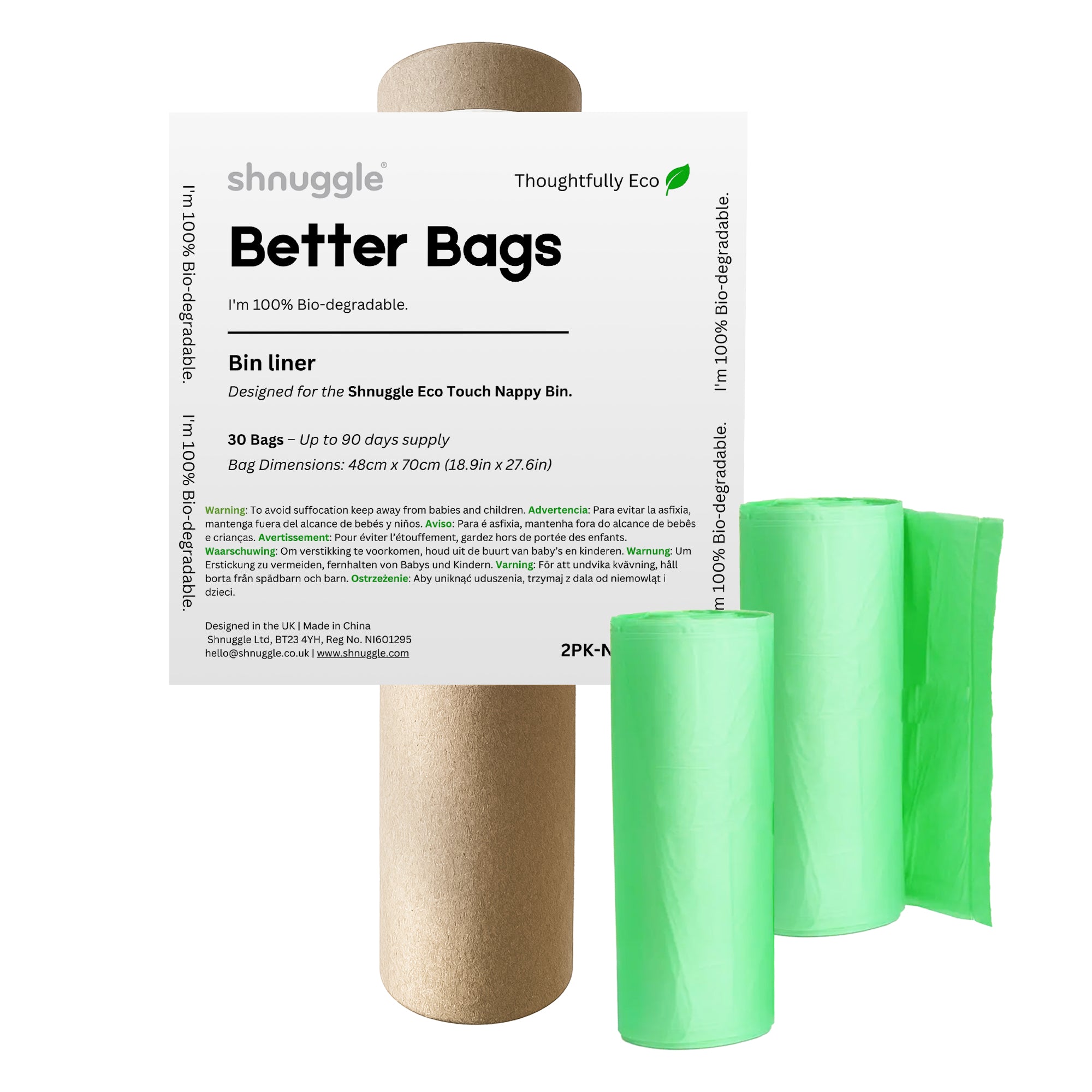 Shnuggle Better Bag Biodegradable Nappy Bin Liners 30 bags