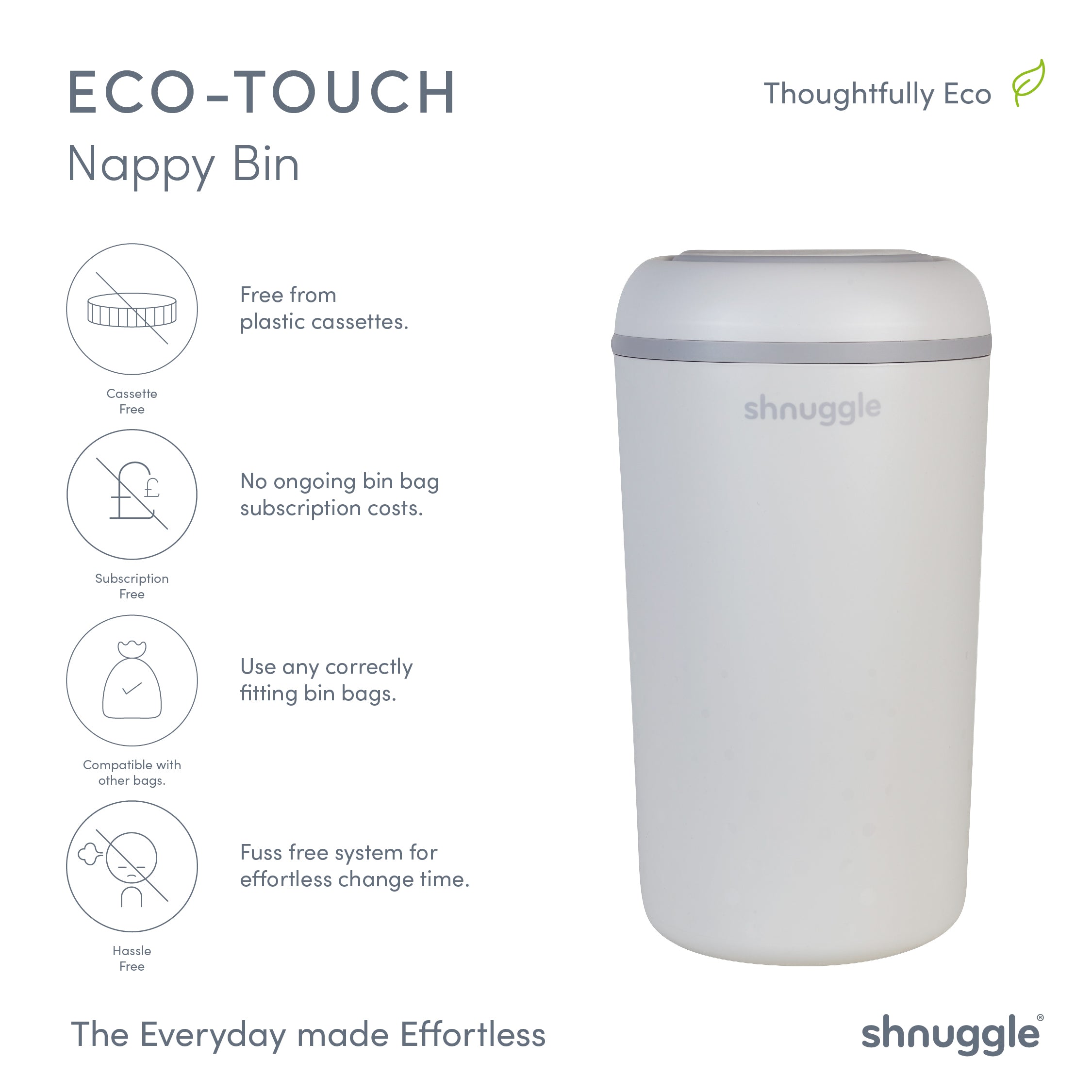 Changing Essentials Kit: Shnuggle Changing Mat + Diaper Pail + Liners