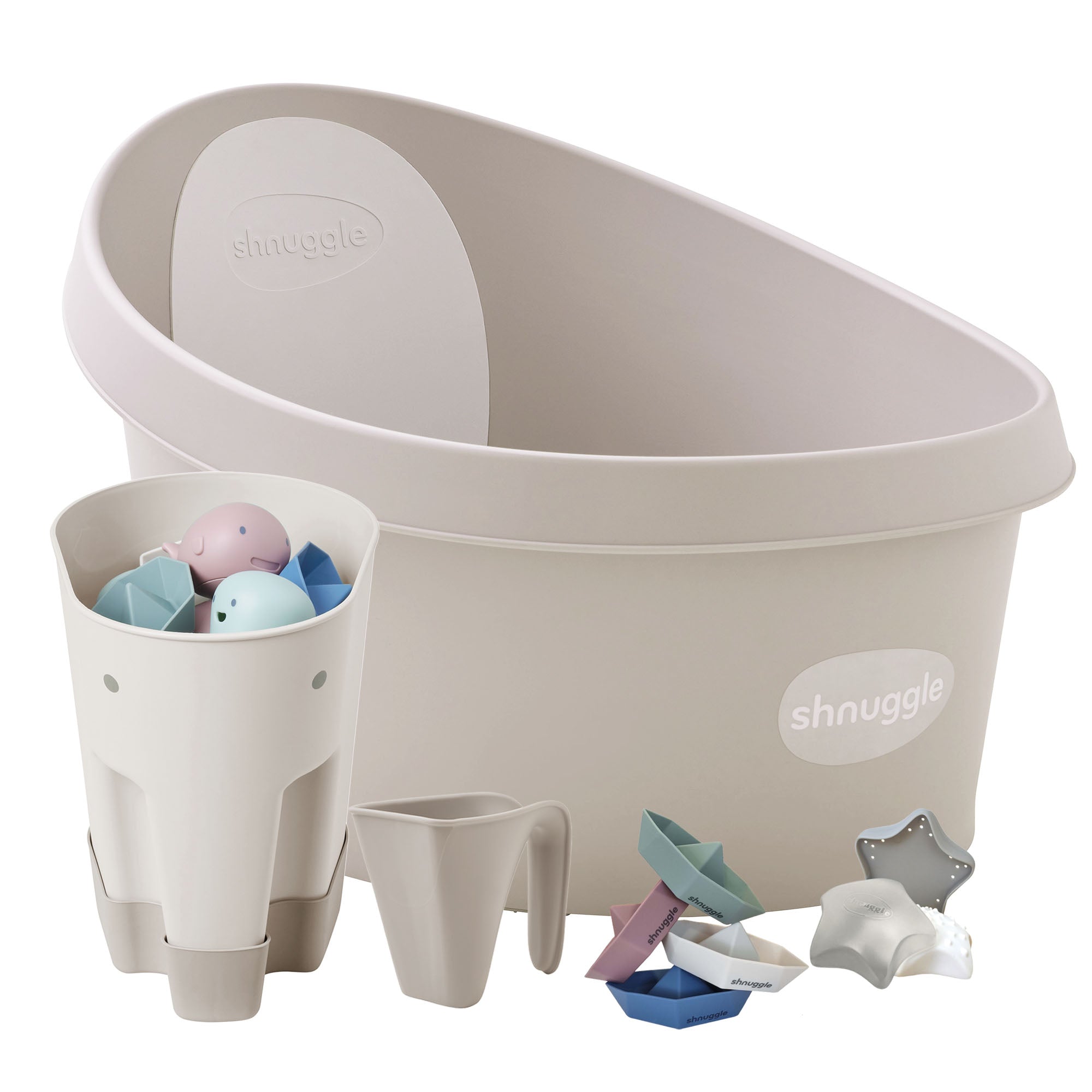Shnuggle Splash & Play Bundle: Toddler Bath Tub & Accessories Bundle 5-Piece