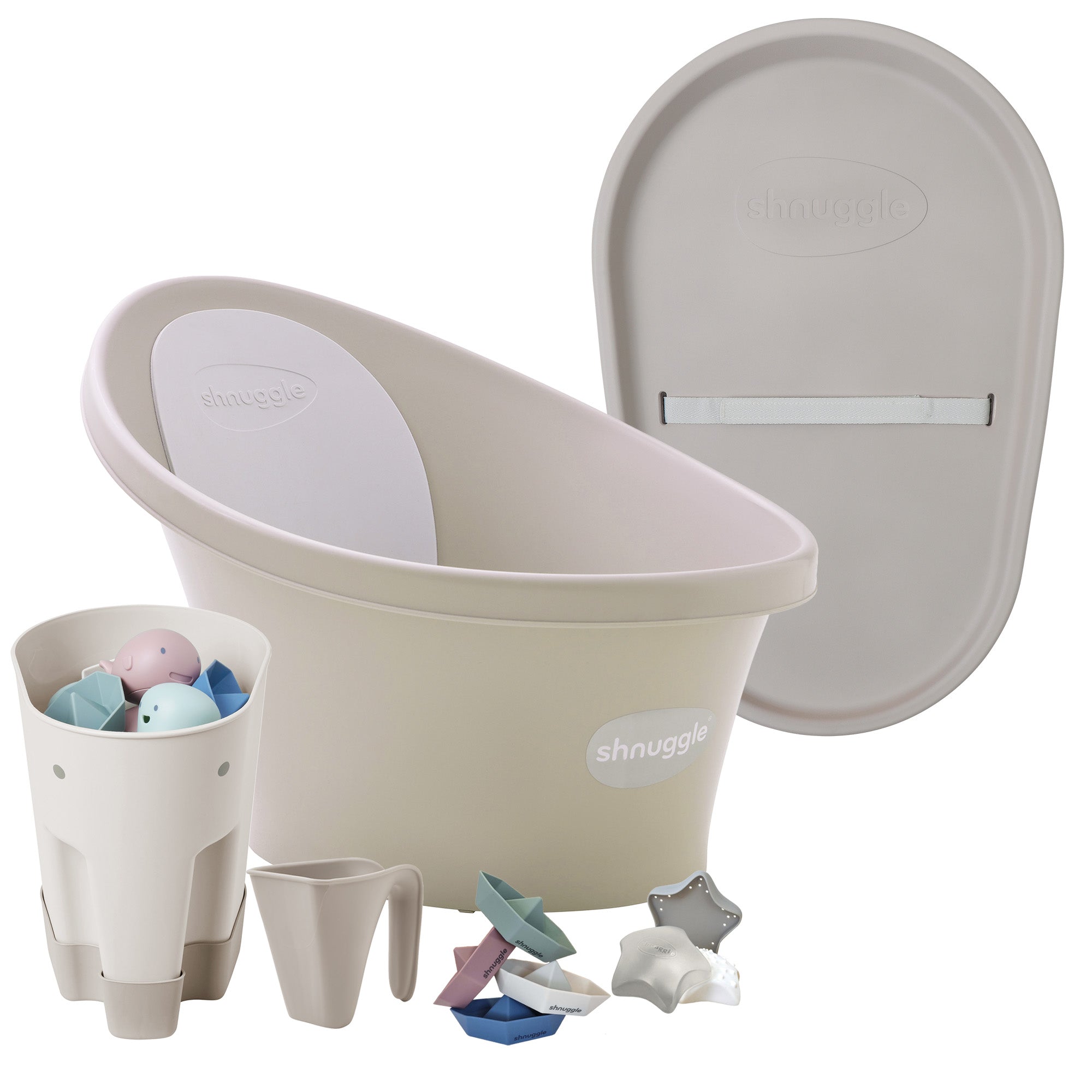 Shnuggle Bath & Change Bundle: Baby Bath & Changing Bundle + Accessories - 6-Piece Set