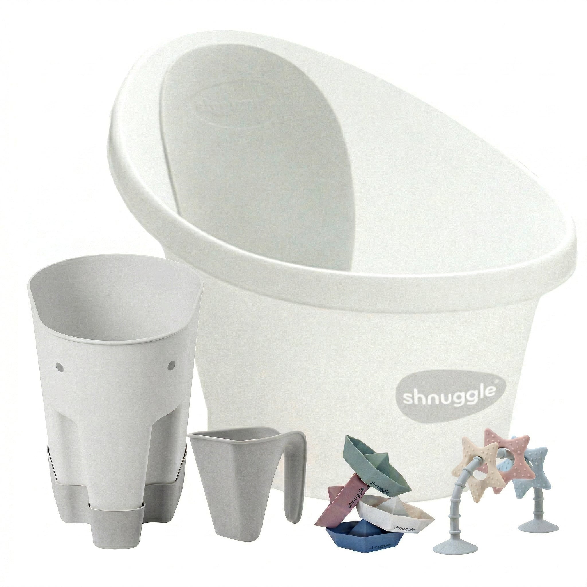 Shnuggle Newborn Bundle: Baby Bath & Accessories Bundle - 5-Piece Set