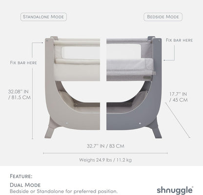 Shnuggle Air Lite Infant Bedside Bassinet