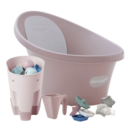Shnuggle Newborn Bundle: Baby Bath & Accessories Bundle - 5-Piece Set