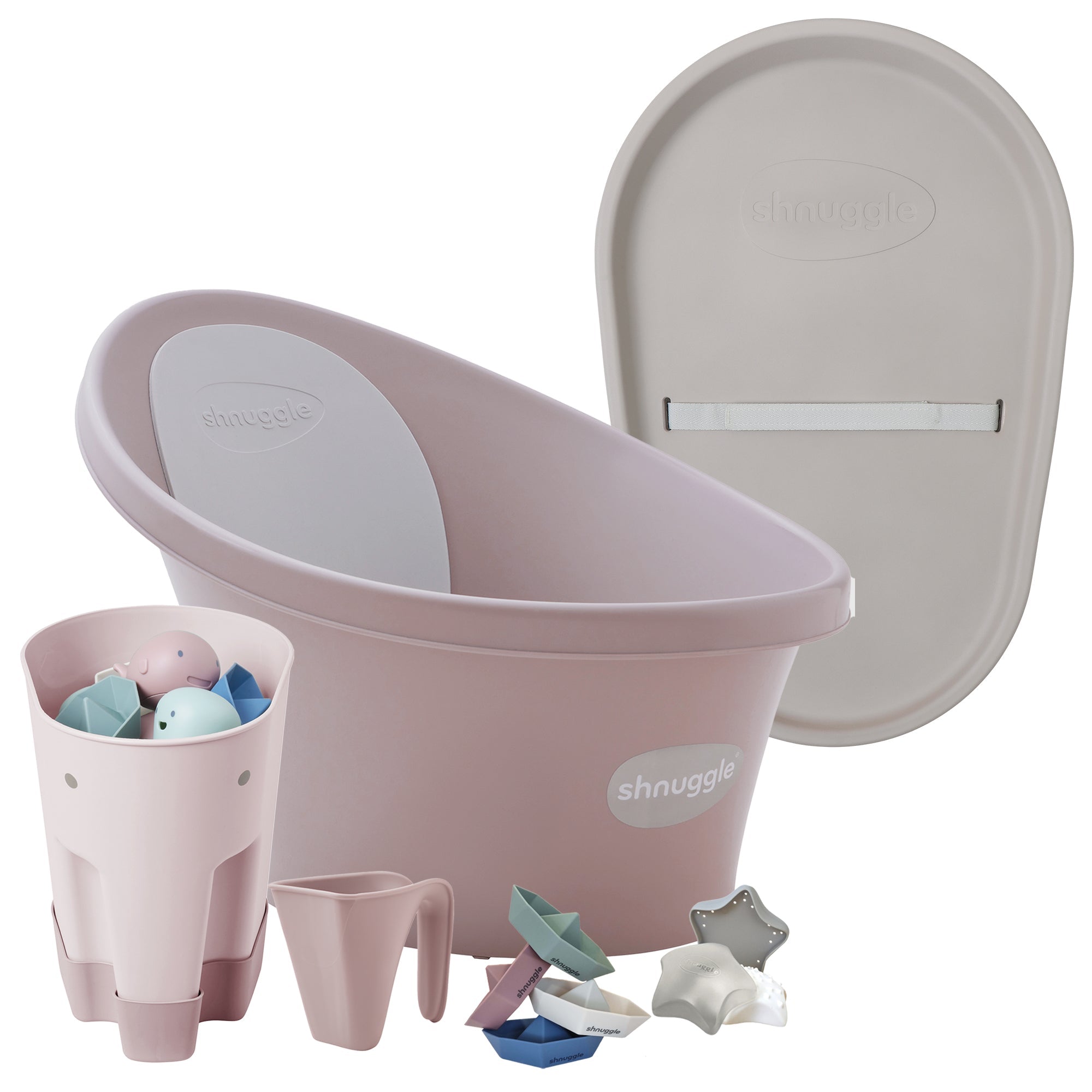 Shnuggle Bath & Change Bundle: Baby Bath & Changing Bundle + Accessories - 6-Piece Set