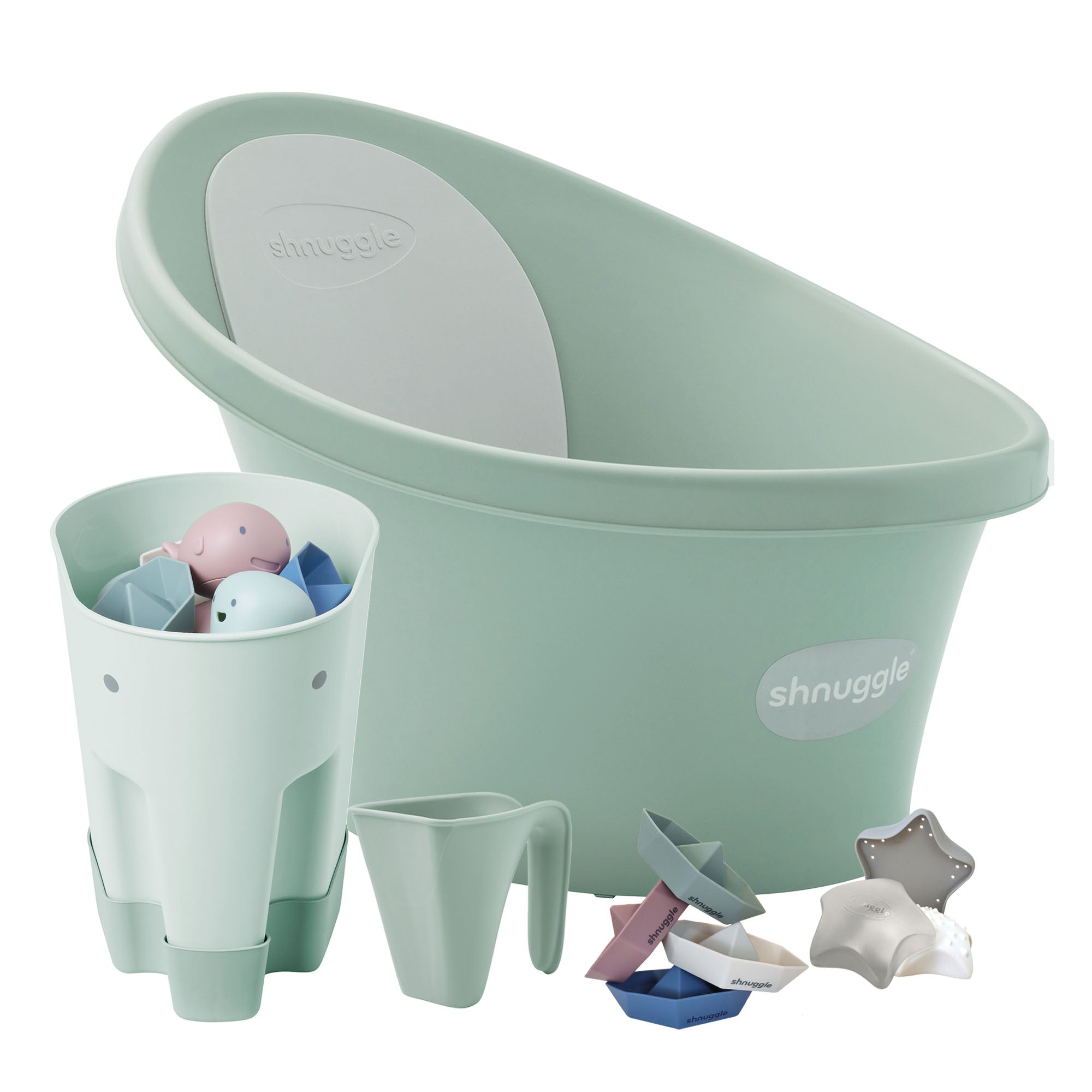 Shnuggle Newborn Bundle: Baby Bath & Accessories Bundle - 5-Piece Set