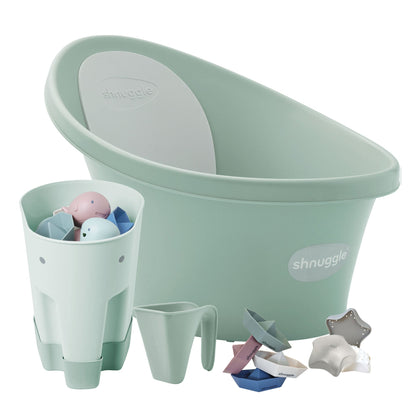 Shnuggle Newborn Bundle: Baby Bath & Accessories Bundle - 5-Piece Set