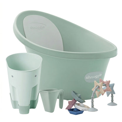 Shnuggle Newborn Bundle: Baby Bath & Accessories Bundle - 5-Piece Set