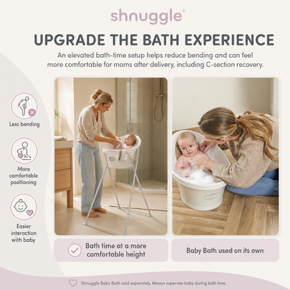 Shnuggle Baby Bath 0-12 months & Foldable Stand