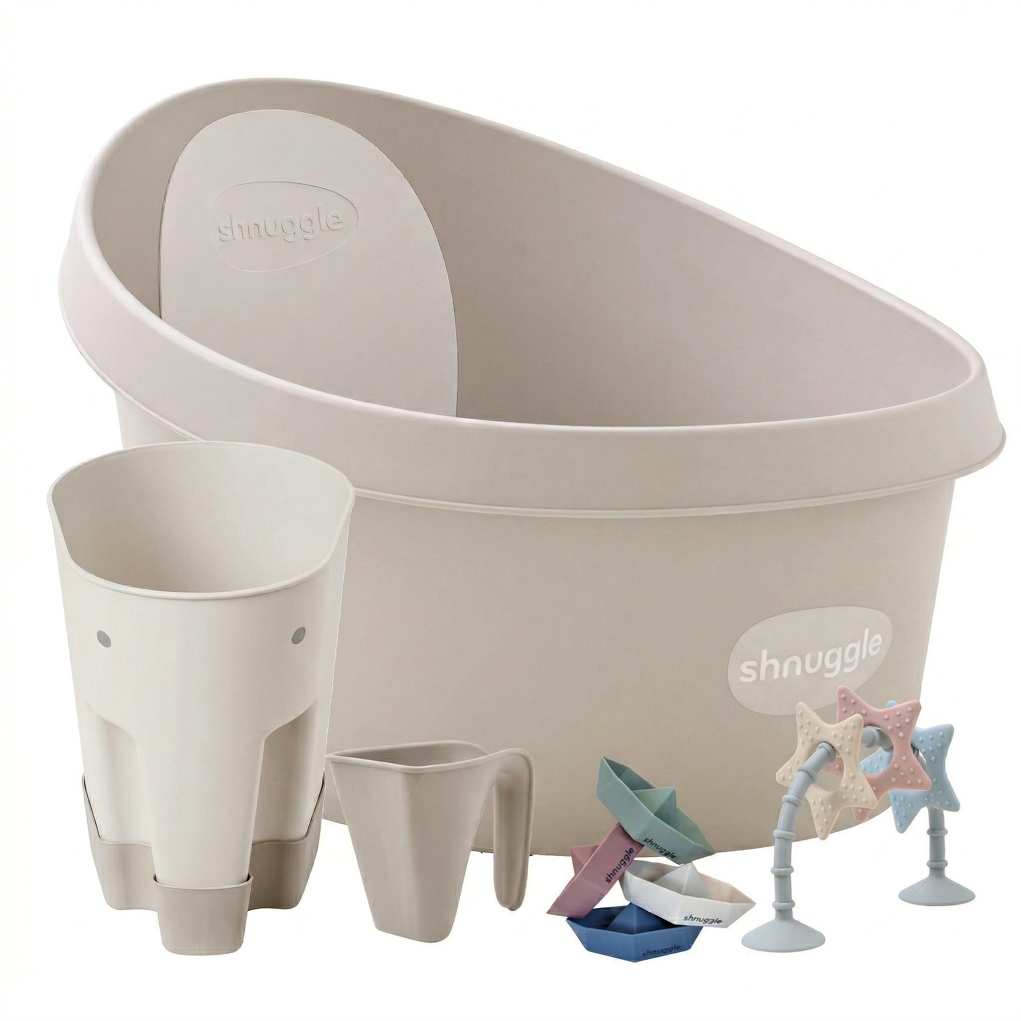 Shnuggle Splash & Play Bundle: Toddler Bath Tub & Accessories Bundle 5-Piece
