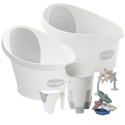 Shnuggle Splash & Grow Bundle: Baby & Toddler Bath Bundle + Accessories - 6-Piece Set