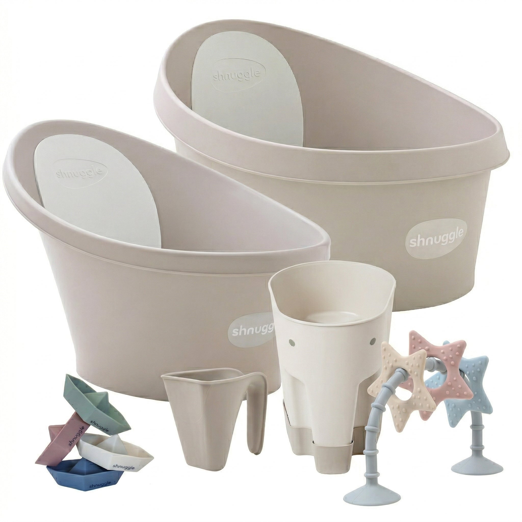 Shnuggle Splash & Grow Bundle: Baby & Toddler Bath Bundle + Accessories - 6-Piece Set