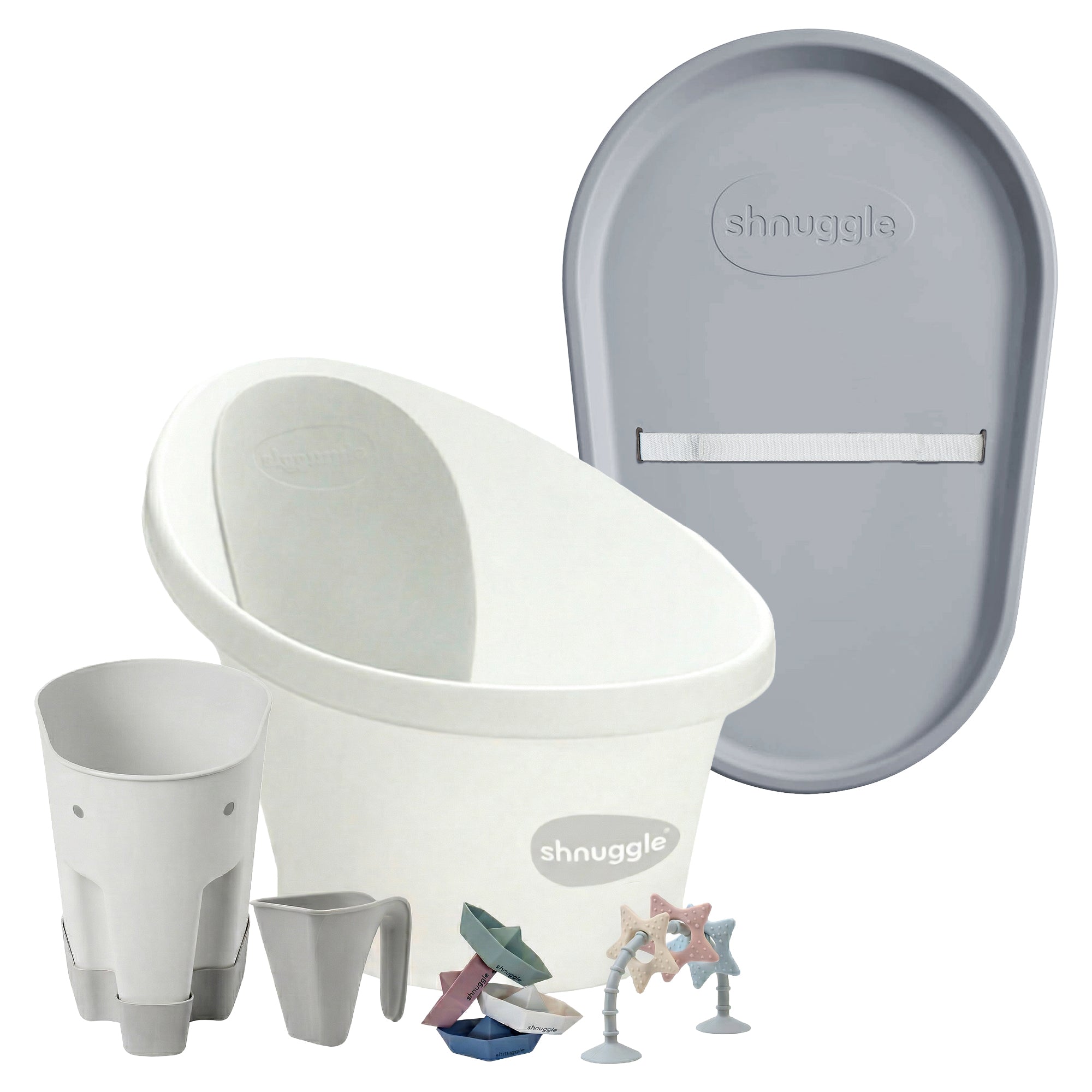 Shnuggle Bath & Change Bundle: Baby Bath & Changing Bundle + Accessories - 6-Piece Set