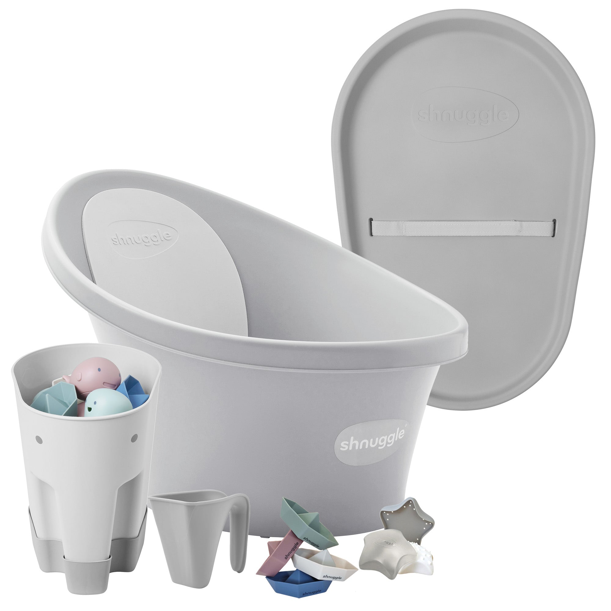 Shnuggle Bath & Change Bundle: Baby Bath & Changing Bundle + Accessories - 6-Piece Set