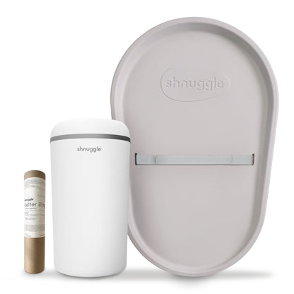 Changing Essentials Kit: Shnuggle Changing Mat + Diaper Pail + Liners