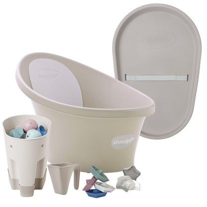 Shnuggle Bath & Change Bundle: Baby Bath & Changing Bundle + Accessories - 6-Piece Set