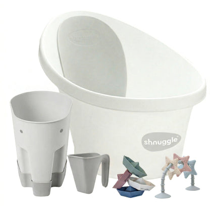 Shnuggle Newborn Bundle: Baby Bath & Accessories Bundle - 5-Piece Set